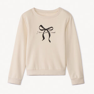 Sweat molleton printé pour fille 