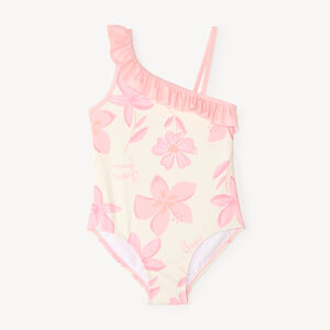 Eénpiece badpak met asymmetrische straps en bloemenprint voor meisjes 