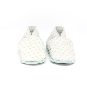 Chaussons souples 12-18M en suède Babysoft Gris Etoiles  