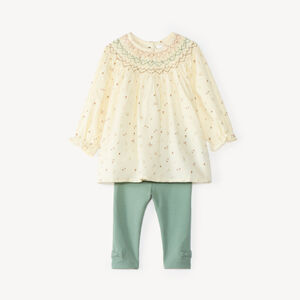 Set van 2 delen voor babymeisjes: tuniek met fantasiepatroon en legging. 