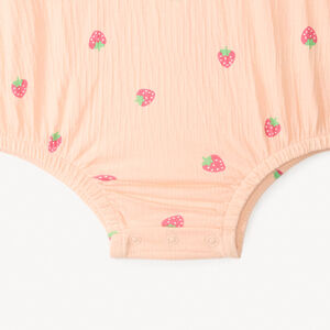 2-in-1 jurk met kreukeffect en fantasieprint voor meisjesbaby 