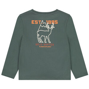 T-shirt manches longues broderies cerf garçon 