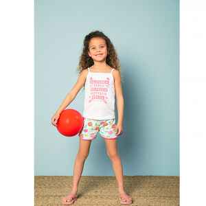 Débardeur en jersey print fantaisie fille 