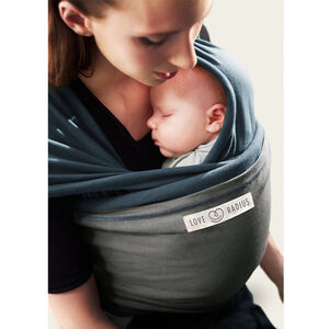 Echarpe de portage Originale JPMBB- Bleu paon/Eléphant 