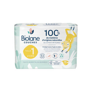 Pack de 28 couches naturelles taille 1 (2 à 5 kg) 