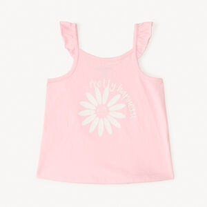 Uni print fantaisie mouwloze top voor babymeisjes 