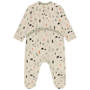 Lot de 2 dors-bien ours brun pour bébé garçon avec ouvertures différentes selon l'âge 