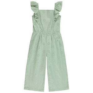 Combinaison longue en broderie anglaise pour fille 