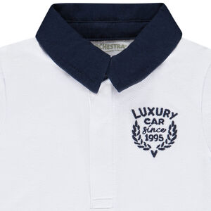 Poloshirt met korte mouwen en geborduurd embleem voor jongen 