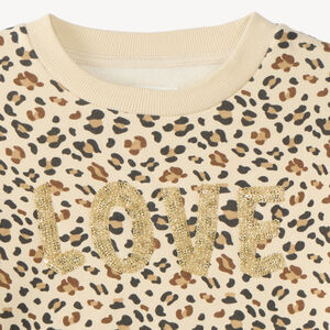 Sweatshirt meisjes met luipaardprint 