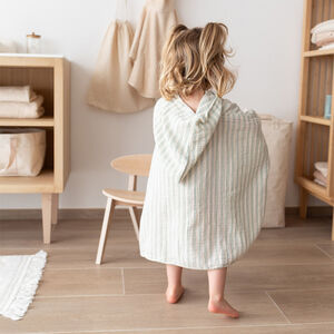 Poncho de bain Gaze de coton Stripe Relax 