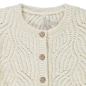 Oversize gebreid vest in chenille voor baby meisjes 