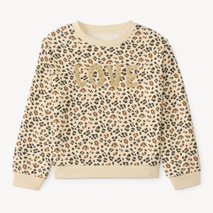 Sweatshirt meisjes met luipaardprint 