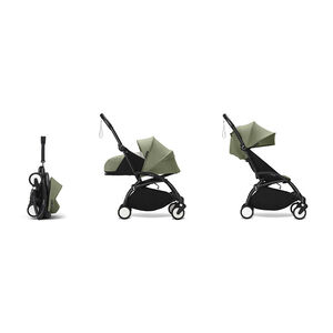 Kinderwagen Stokke® YOYO³ vanaf de geboorte tot 3 jaar - frame zwart/Olive 