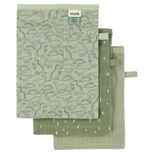 Washandjes in tetra Daring Dino 3stks 