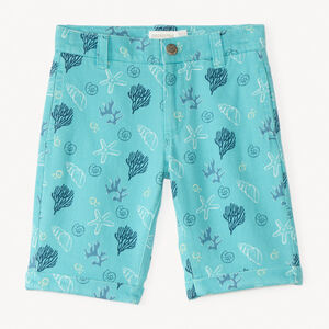 Jongens katoen broek met schelpenprint. 