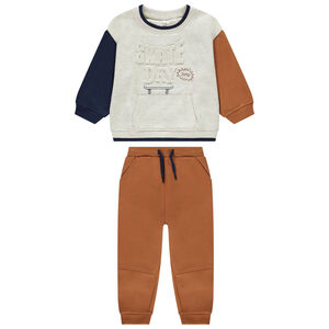 Jogging ensemble met oversize skate-embossed sweatshirt voor baby jongen 