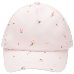 Casquette imprimé fleurs/cœurs pour bébé fille 
