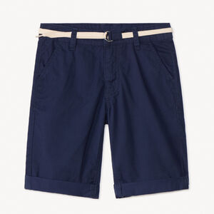 Bermuda met tailleband in twill voor jongen 