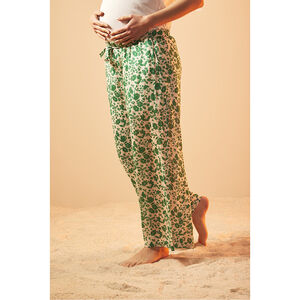 Pantalon fluide et large imprimé floral pour femme 