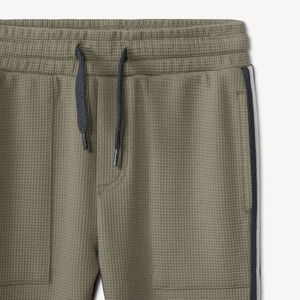 Ensemble jogging en nid d'abeille uni garçon 