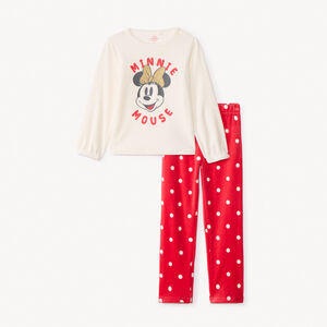 Set pyjama 2 pièces en velours Minnie Disney pour fille  