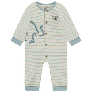 Combinaison en maille fantaisie rayée pour bébé garçon 