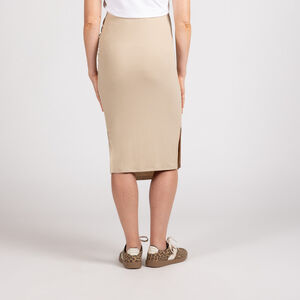 Rok voor zwangerschap midi met aansluitende pasvorm en ribbelstructuur 