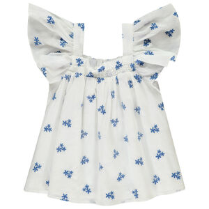 Top péplum imprimé fleuri pour fille 