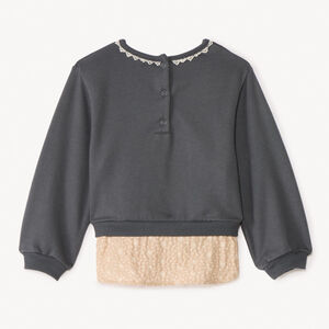 Sweat 2-en-1 en molleton brodé pour bébé fille 