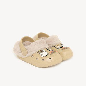 Jongens pantoffels stijl klompschoen met voering en patch 