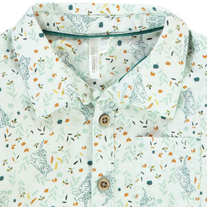 Chemise manches longues en coton imprimé tigres pour bébé garçon 