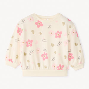 Sweat molleton oversize imprimé pour bébé fille 