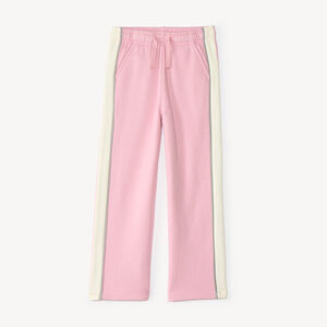 Roze meisjes joggingbroek met contrasterende banden 