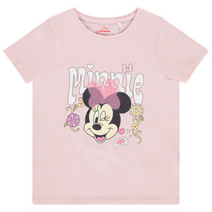 T-shirt met korte mouwen en sequins van Minnie Disney voor meisjes 