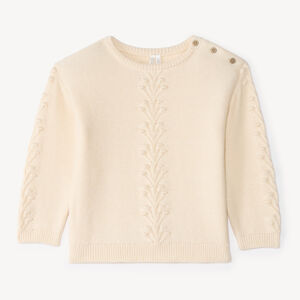 Pull bébé fille en tricot relief fantaisie 