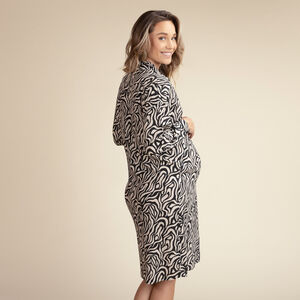 Robe chemise de grossesse et d'allaitement imprimé ethnique 