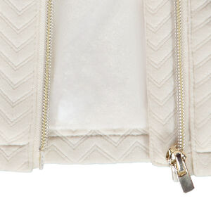 Veste en molleton matelassé zigzag pour bébé fille 