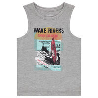 D&eacute;bardeur en coton avec print fantaisie 