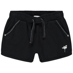 Korte jersey short met flamingo print en folie voor meisjes 