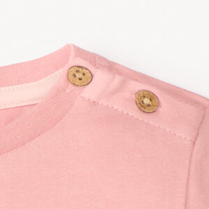 T-shirt manches courtes avec broderie cœur pour bébé fille 