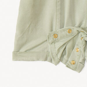 Combishort en sergé avec ceinture pour bébé fille 