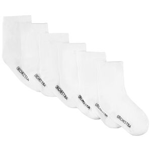 Set van 6 paar witte sokken voor babyjongens 