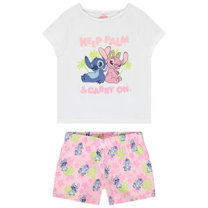 Set van korte pyjama van 2 stukken Stitch & Angel Disney voor meisjes 