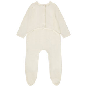 Pyjama in fluweel met fantasieprint voor baby meisjes 