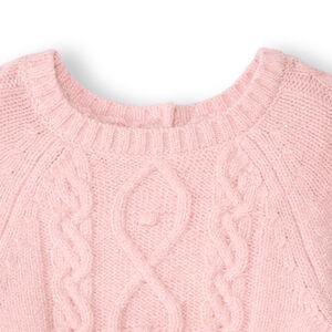 Gebreide effen ponchotruie voor babymeisje 