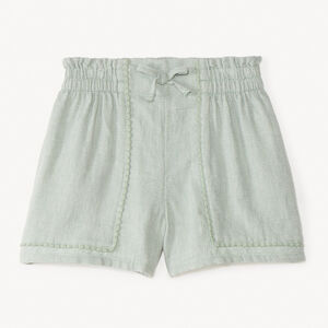 Short en toile avec galon à pompons pour fille 