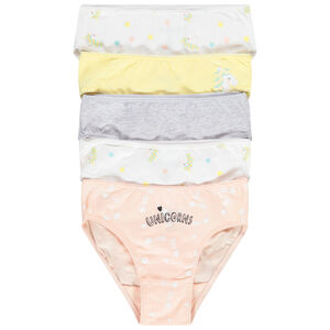 Lot de 5 culottes en coton motif licorne pour enfant fille 