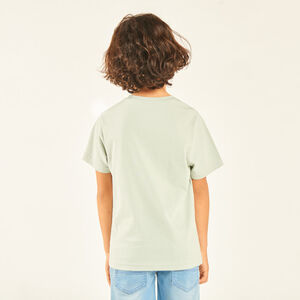 T-shirt manches courtes print et broderie fantaisie garçon 