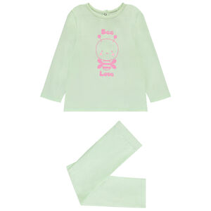 Lange pyjama set in jersey met print voor meisjes 